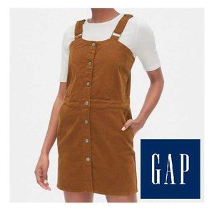 GAP Brown Corduroy Overall Dress M
